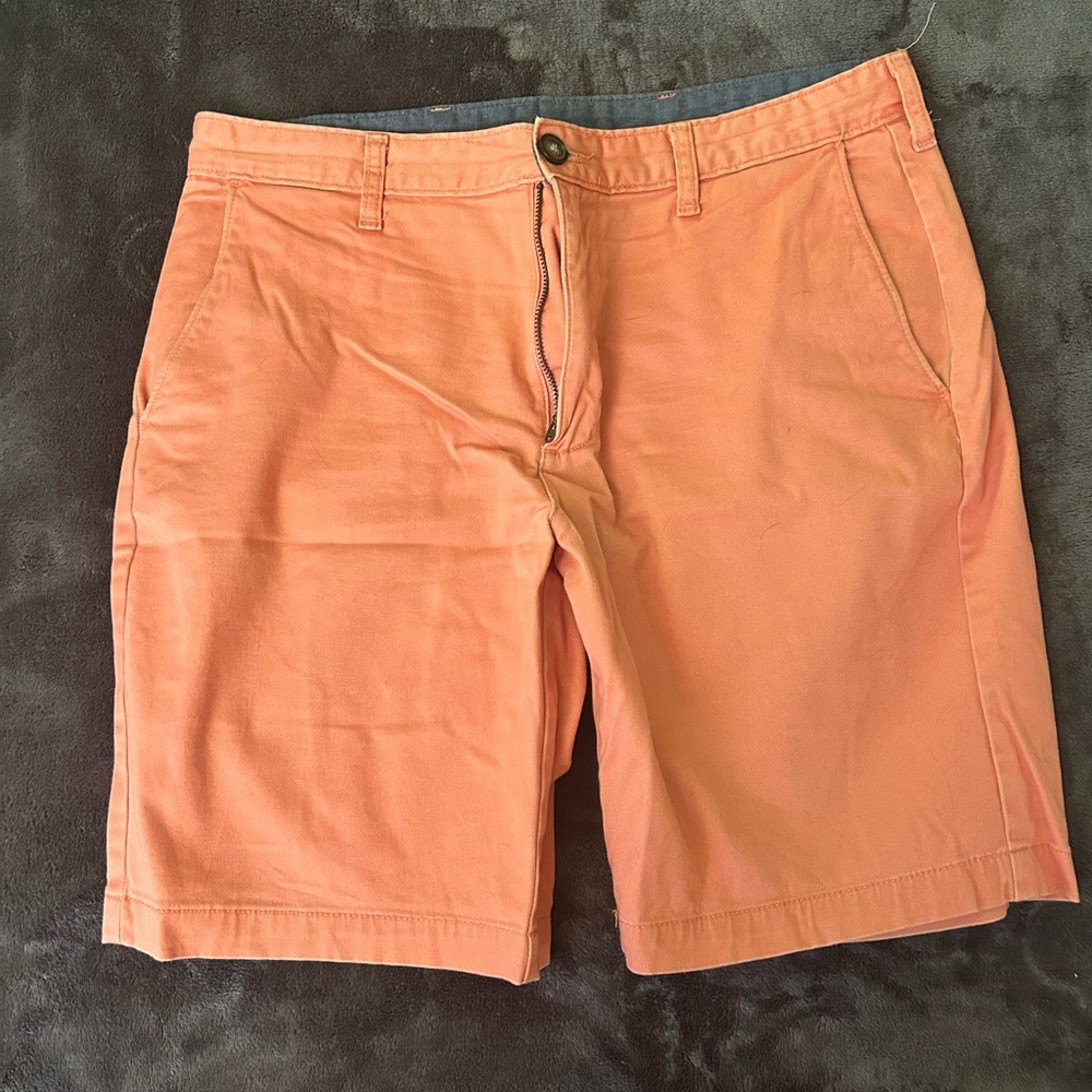 George Men's Salmon Flat Front Shorts